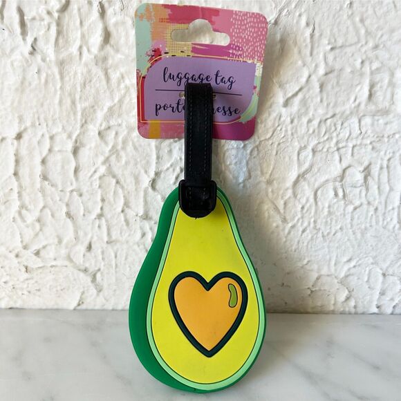 Avocado Shape Rubber Luggage Tag by Greenbrier Travel Bag ID Tag - Picture 1 of 4